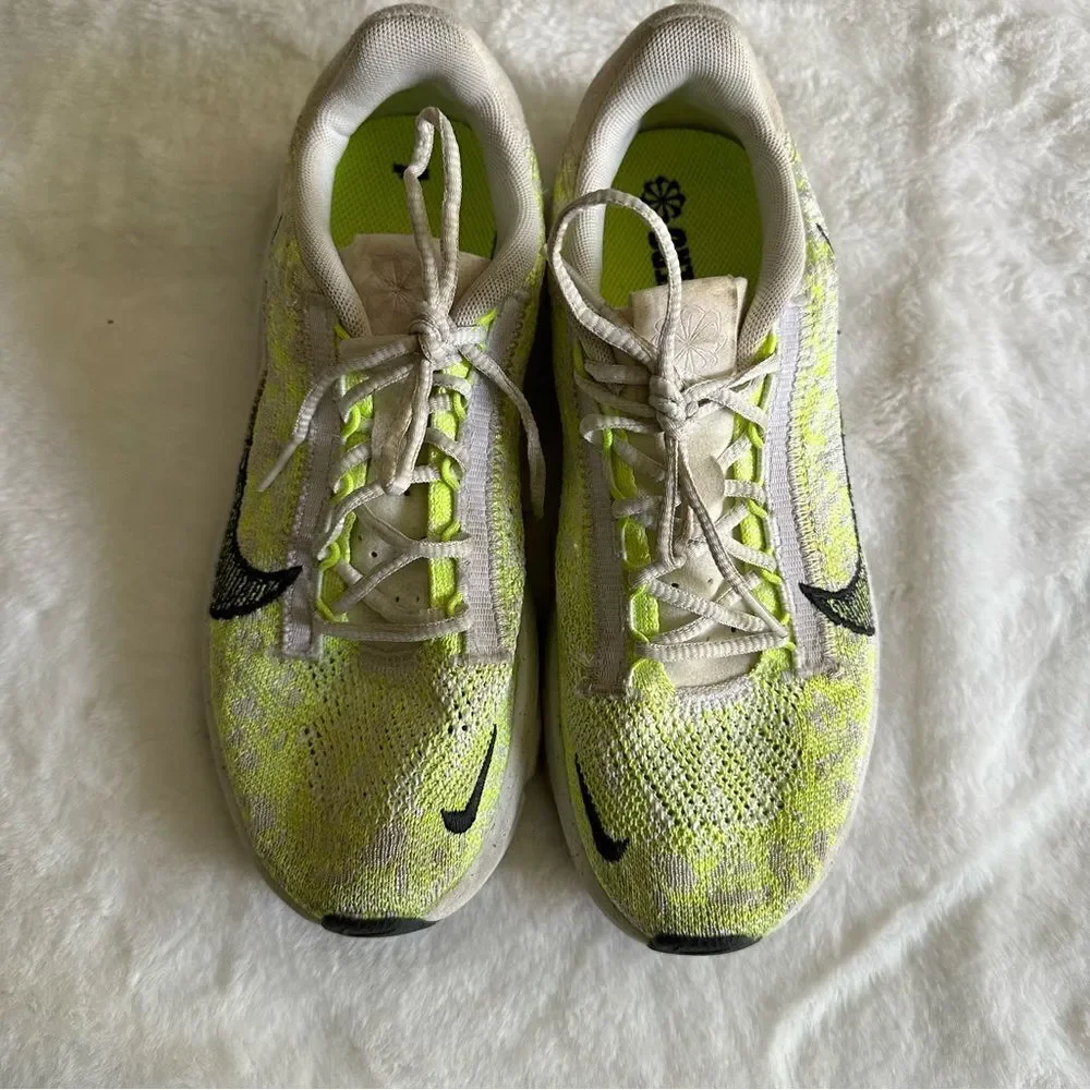 Nike Women's SuperRep Go 3 Flyknit Sneakers Neon Yellow White Size 7